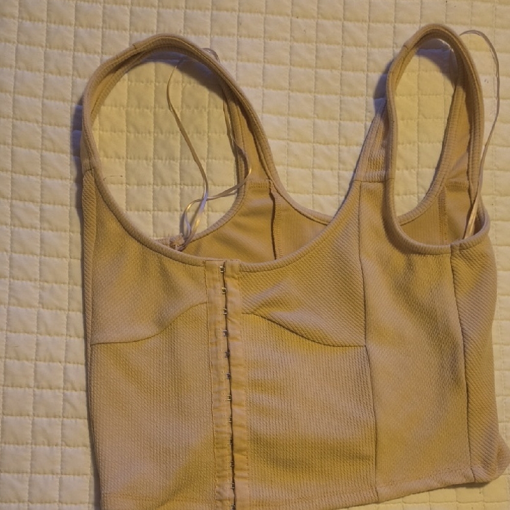 Papermoon Beige Sleeveless Top
